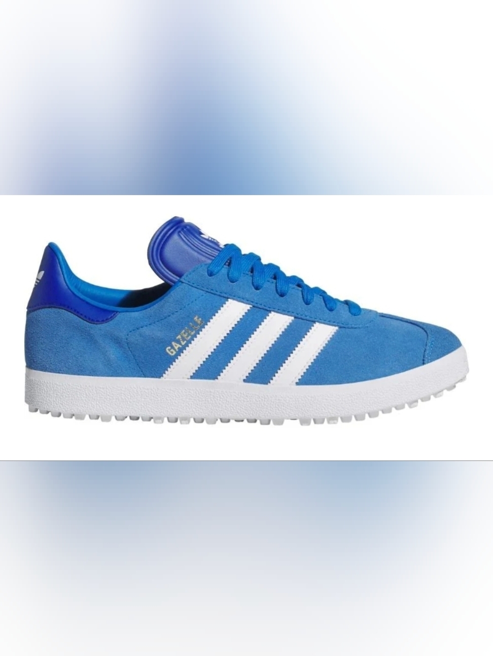 Adidas Gazelle Spikeless Golf Shoes,Size US 8, blue